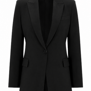 Black Tailored Single-Breasted Blazer