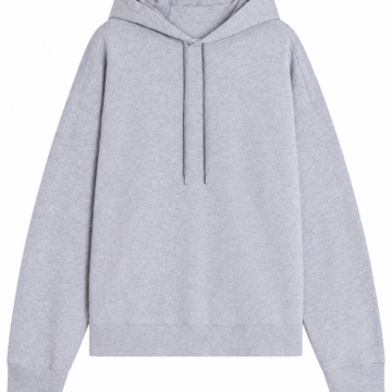 Light Grey Heathered Pullover Hoodie Oversized Fit