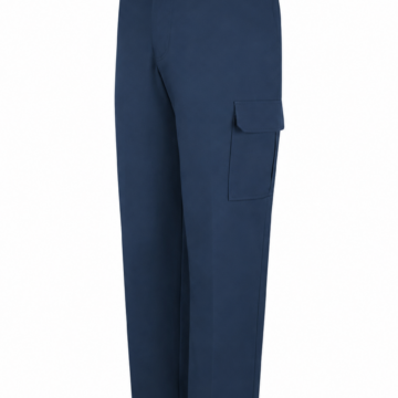 Navy Blue Relaxed Straight-Leg Cargo Trousers