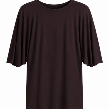 Dark Brown Oversized Crew Neck T-Shirt