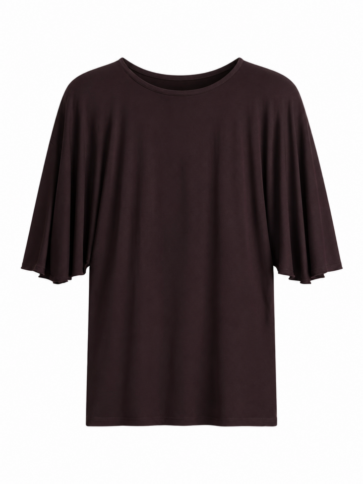 Dark Brown Oversized Crew Neck T-Shirt