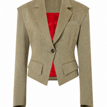 Olive Herringbone Tailored Blazer
