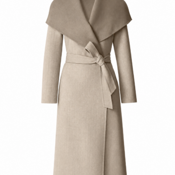 Light Taupe Longline Wrap Coat
