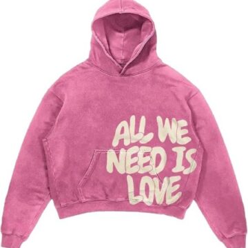 Washed Pink Pullover Hoodie with Retro Graphic